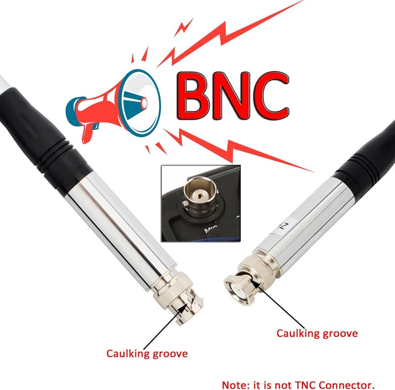 HYS 27Mhz Antenna 9-Inch to 51-inch Telescopic/Rod HT Antennas for CB Handheld/Portable Radio with BNC Connector Compatible with Cobra Midland Uniden Anytone CB Radio(27Mhz) - Image 2
